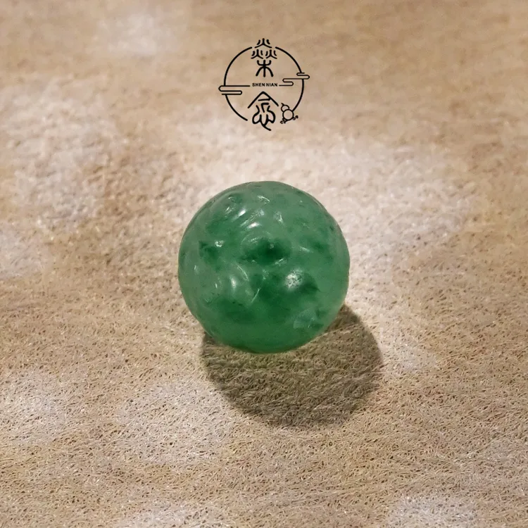 8/10/12MM天然非洲翠回纹圆珠文玩手串DIY配饰配珠顶珠腰珠隔珠