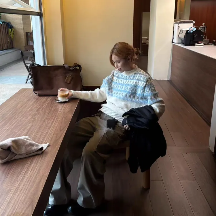 ENDRITES慵懒费尔岛针织毛衣仿羊绒秋冬保暖高智复古通勤百搭男女