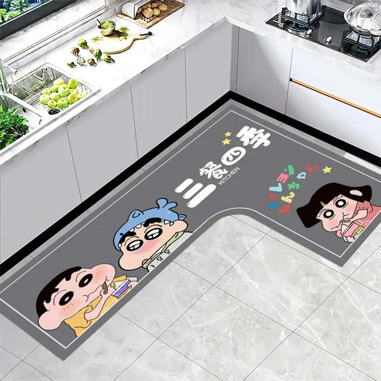 硅藻泥L型厨房地垫吸水吸油速干耐脏玄关浴室用