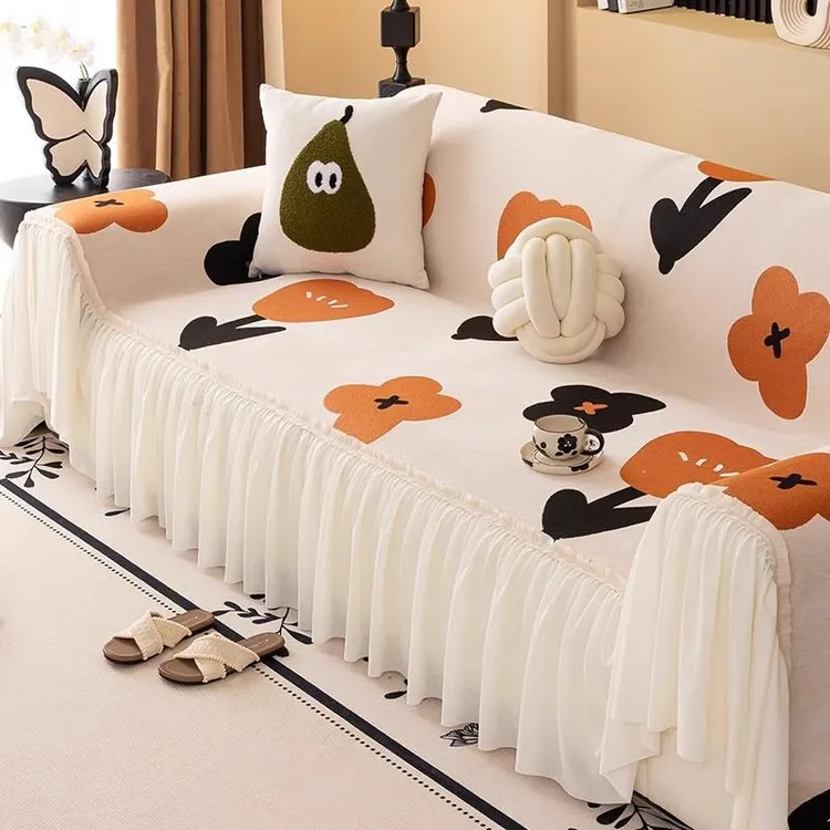 念初裙摆沙发巾2025新款一整张全盖防滑毯盖布巾全包坐垫子套罩