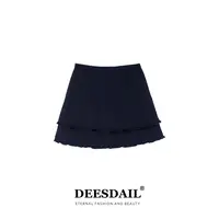【301】DEESDAIL气质波浪边短裙显瘦裙子女装Q044直播