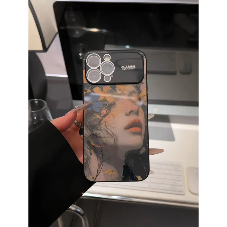 繁花女孩适用苹果17Pro手机壳16pm视窗玻璃15/14plus卡通12新款11