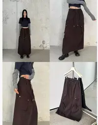 杨杨 DK-2527038秋季新款大口袋工装裙