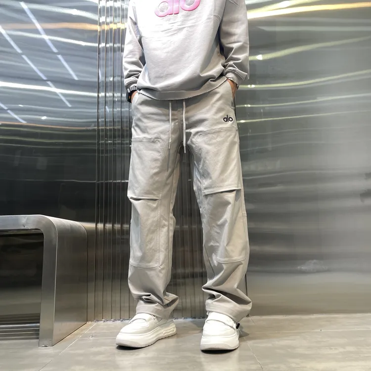 男士百搭休闲裤阔腿秋季大码户外裤子四季通用宽松直筒高街长裤男