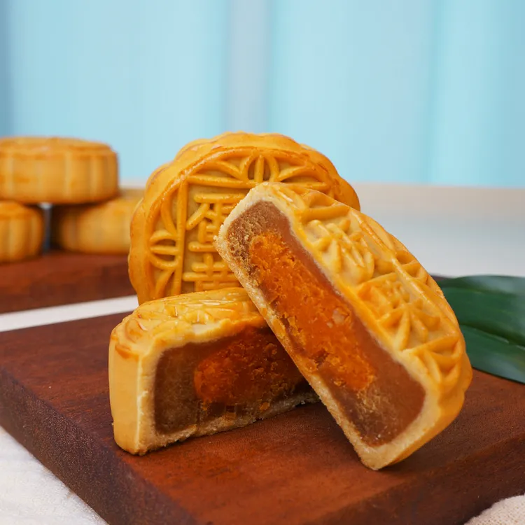 广式蛋黄莲蓉月饼多口味散装早餐传统糕点100g大份量