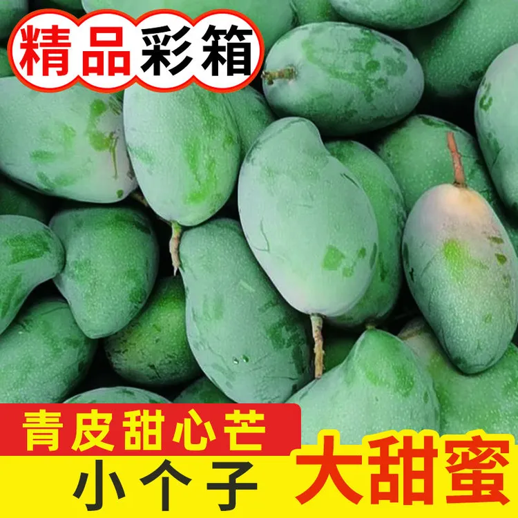 芒果甜心芒新鲜水果4.8斤阿饶青皮小金煌芒凯特芒果海南多汁