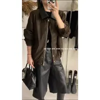 NABAO▶【女拼皮百搭撞色秋冬夹克外套】