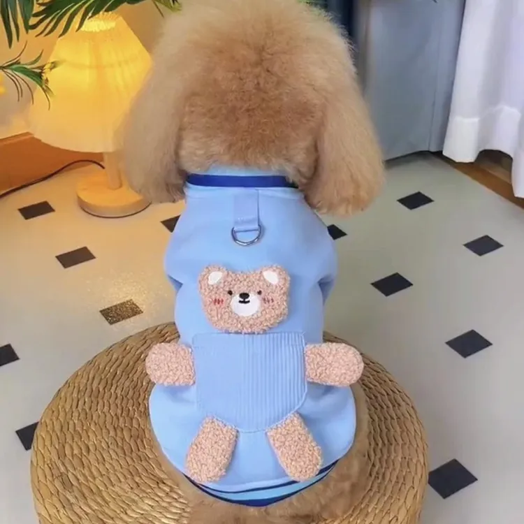 宠物狗狗衣服韩版可爱风小型幼犬泰迪比熊博美猫咪加绒秋冬装