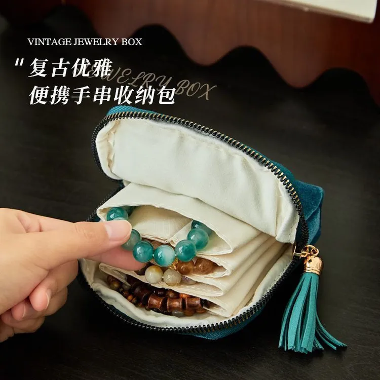 首饰袋  首饰包项链高档耳钉收纳盒首饰饰品便携收纳袋手串收纳包