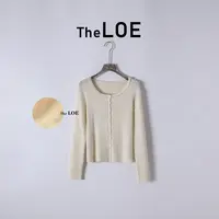 TheLOE/【珍珠领桑蚕丝羊毛开衫】百搭简约针织衫#08.04ZZ-G7520
