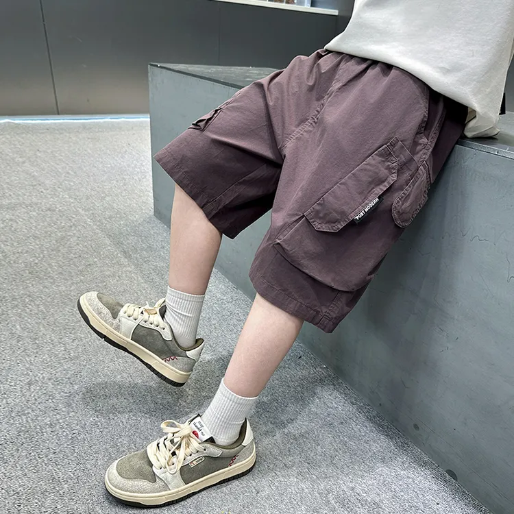 儿童装男童夏装薄款裤子2025新款夏季中大童工装短裤夏款休闲中裤
