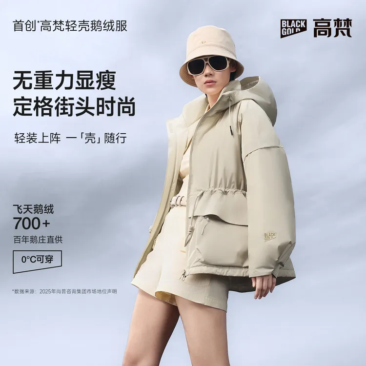 【高梵黑金鹅绒服】轻壳5.0女装短款保暖修身显瘦质感有型鹅绒服