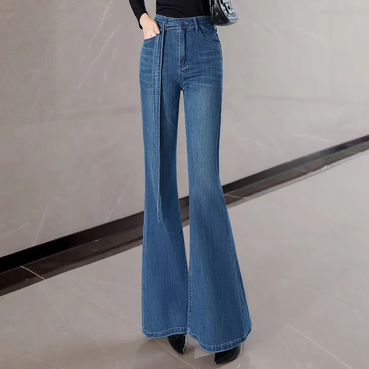 【流光风】丝柏舍2025秋装新款女装修身款牛仔裤S53K3140K