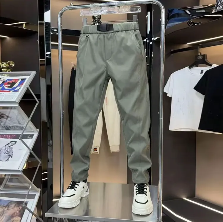 高品质春秋新款男士休闲裤潮流时尚修身百搭显瘦弹力束脚工装长裤