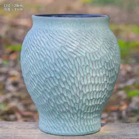 复古手工粗陶大号高筒多肉花盆三角梅老桩月季绣球盆栽家用透气