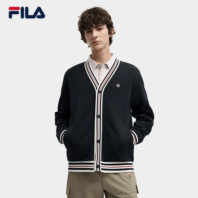 Fila/斐乐男士【潮流撞色】秋冬新款时尚休闲长袖外套F11M548505F