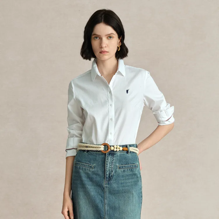 POLOWALK女装2025新品秋季女士纯色长袖衬衫AJ5W53550311