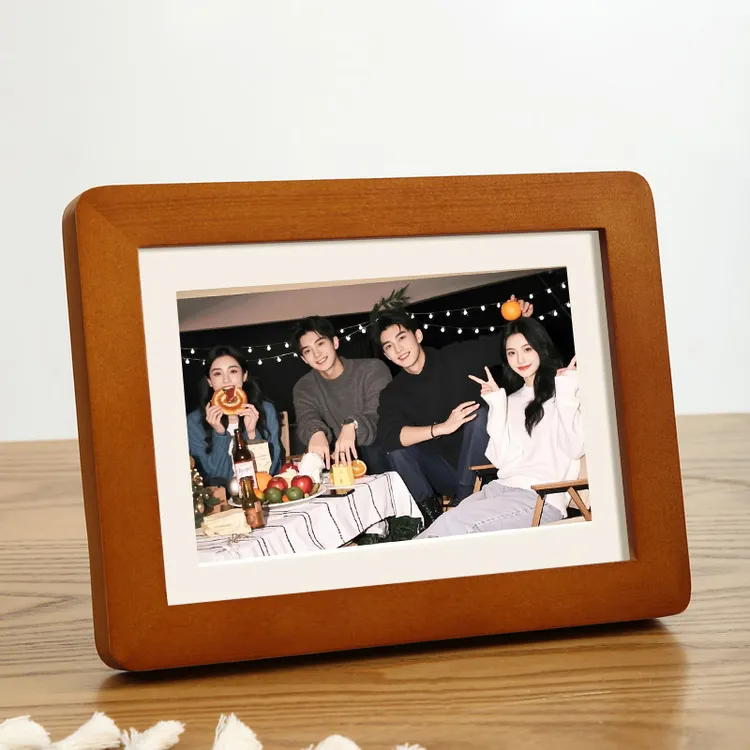 圆角实木相框摆台高级感洗照片做成相册空框加打印6寸8展示架摆件