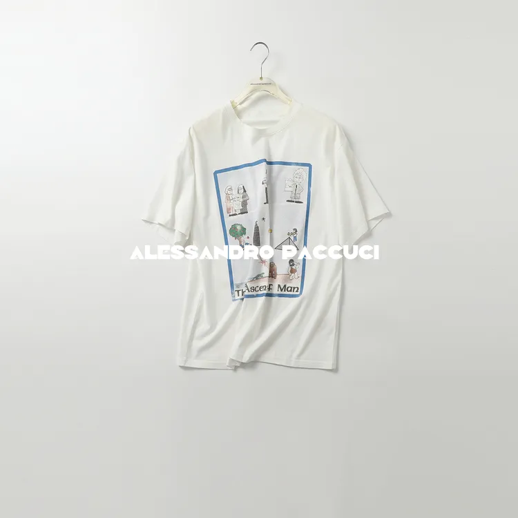 AP洛哥52067TT【攀升】100棉手工磨破+做旧水洗前后印花时尚百搭T恤