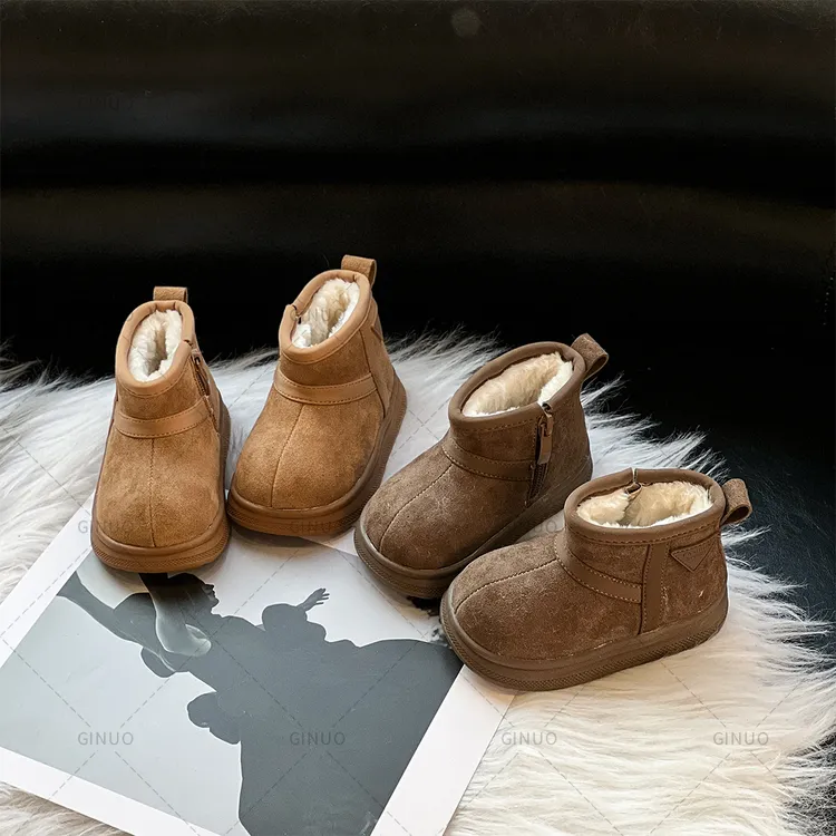 Gina加绒雪地靴卡皮巴拉儿童男女童时尚休闲百搭保暖冬季12209