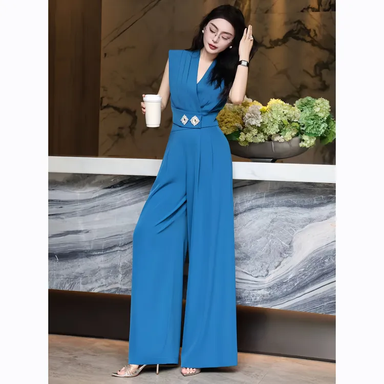 ZEROYK时尚套装女设计感高级御姐范背心马甲上衣阔腿裤职业两件套