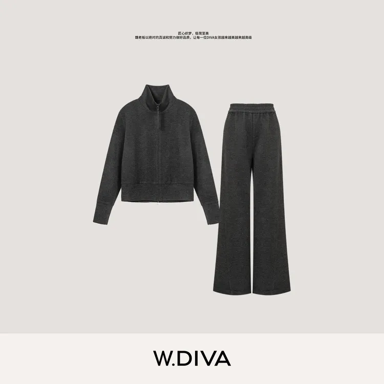W.Diva【平野】日常穿搭动感减龄休闲套装保暖亲肤蓄热54D293434