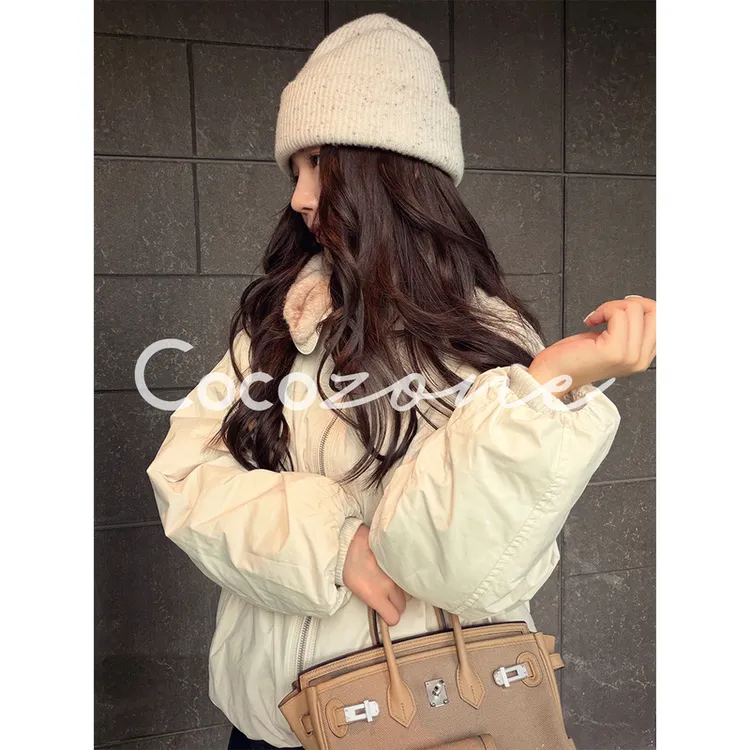 COCO ZONE 刘 一一 “御寒双面穿”立领拉链外套 CD1A1847