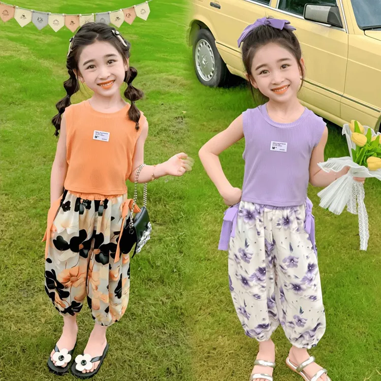 女童夏季套装儿童运动洋气休闲薄款女孩宽松女宝夏款韩版