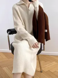 A2# 欧洲站宽松保暖连衣裙