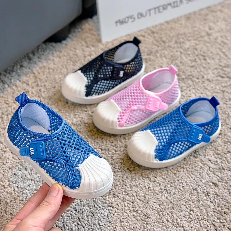 儿童网鞋2025新款透气单网女童运动鞋防滑软底魔术贴男童鞋子防踢