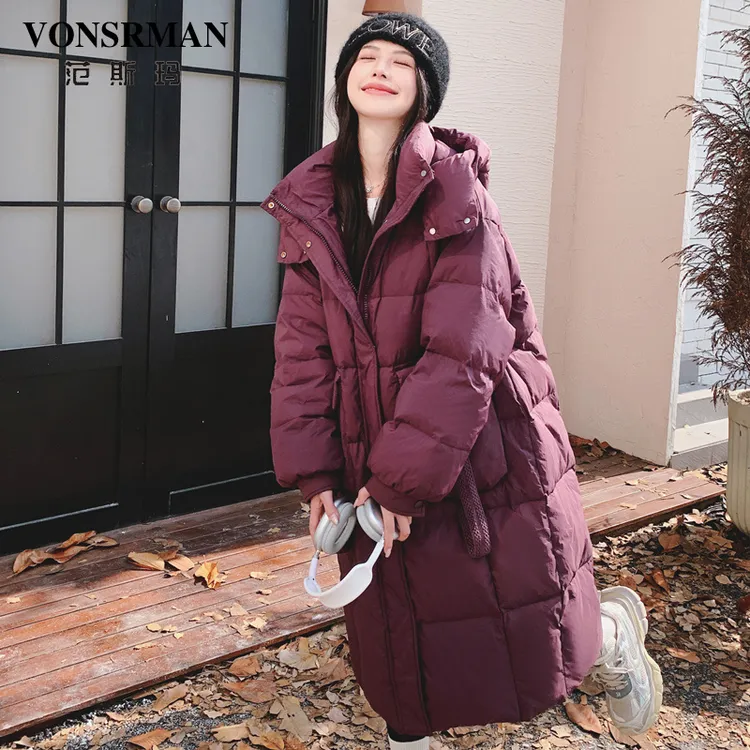 中长款羽绒服外套女2025冬季新款小个子加厚时尚百搭高级感面包服
