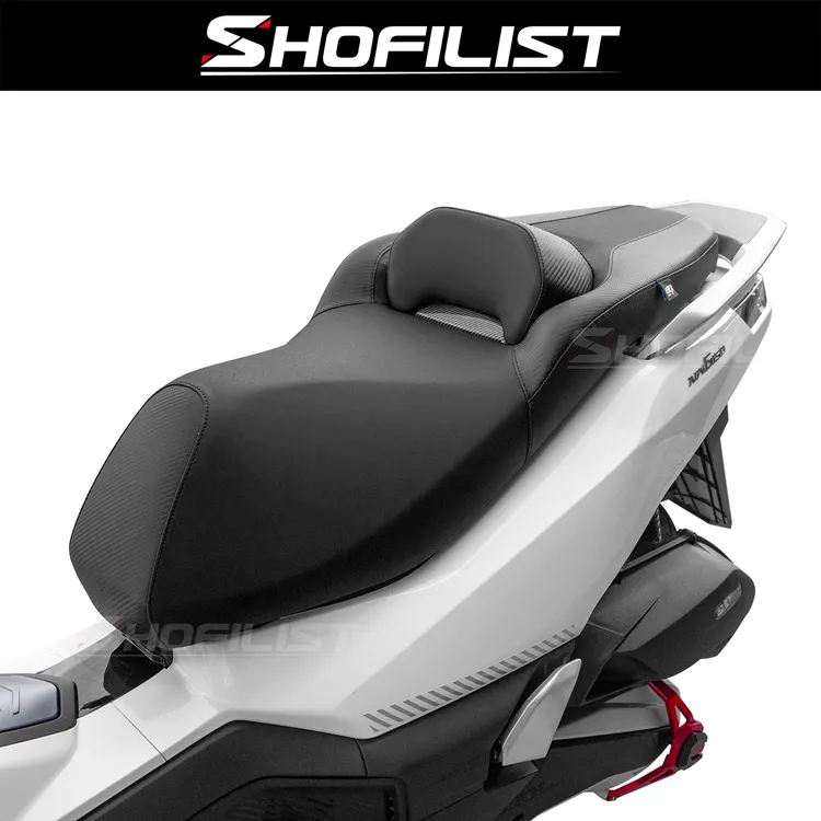 适用五羊本田NWG150改装摩托车坐垫大腰靠防水皮革坐桶空间不变