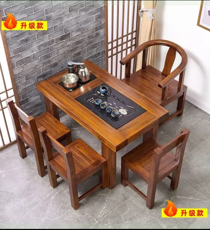 茶桌相思木纯实木组合纯实木办公室新中式茶几茶台家用喝茶