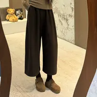 宿慕SUMU 山本羊毛八分阔腿裤2025新9-28加厚显瘦气质阔腿裤5300