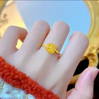 铜合金锆石戒指 【爆闪拉丝小方糖戒】清新甜美浪漫可调节