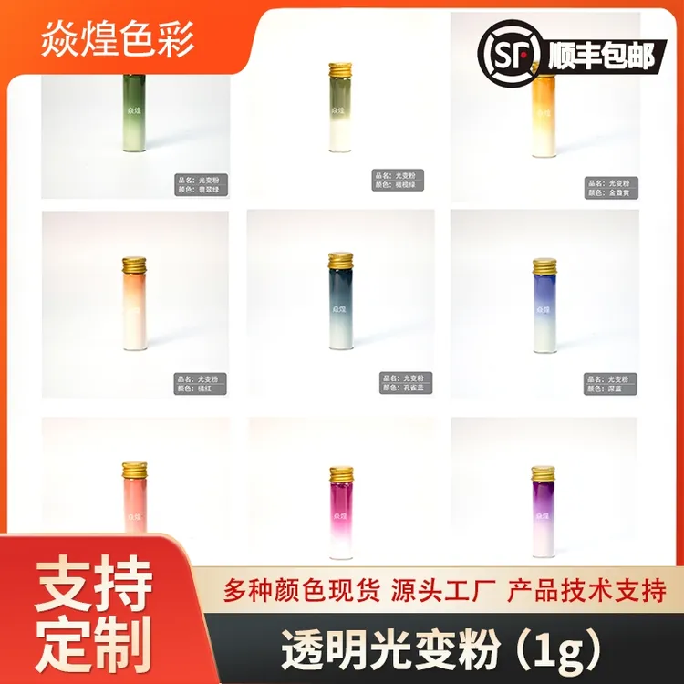 透明光变粉变色眼镜片变色窗膜光变TPU变色骑行护目镜光变op染料