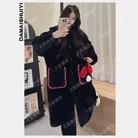 2025长毛绒睡衣女冬加绒加厚保暖可外穿网红款珊瑚绒家居服