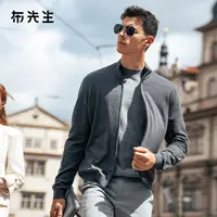 Mr.Bu布先生100绵羊毛长袖针织衫春秋休闲时尚亲肤男上衣BT16955