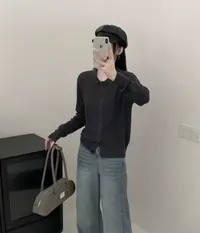 【莫兰迪灰】2025秋季新款开衫女纯色气质宽松毛衣百搭外套