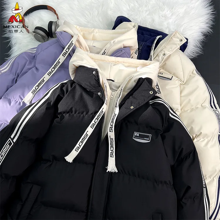 Mexican/稻草人连帽保暖加厚防水棉衣棉服冬季假两件男款男士棉袄