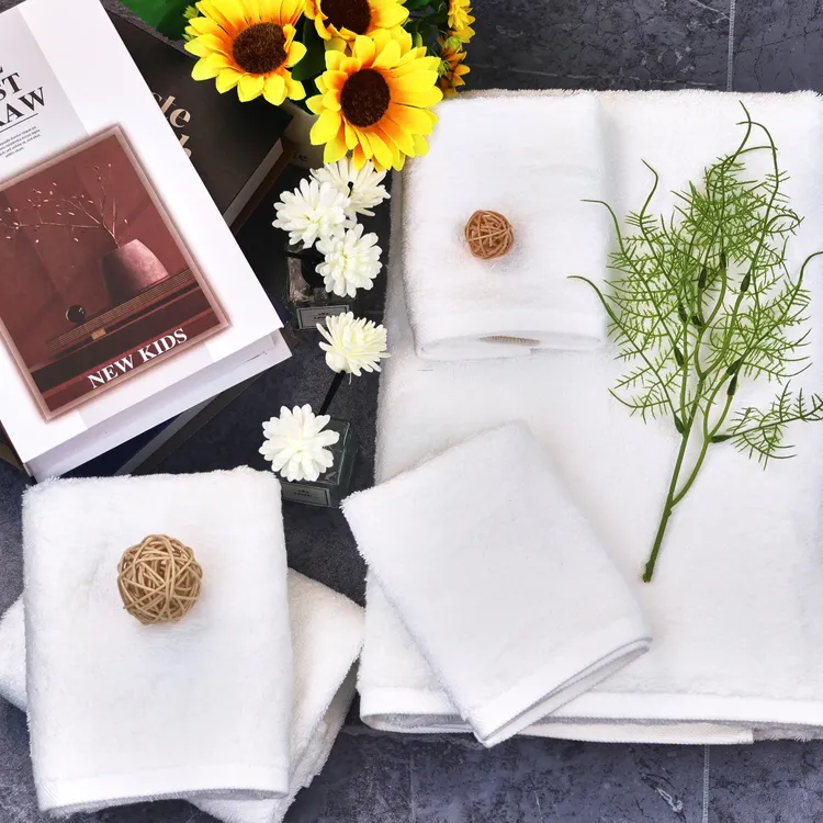 酒店毛巾酒店浴巾平织绣花全棉美容院毛巾民宿纯棉希尔顿酒店浴巾