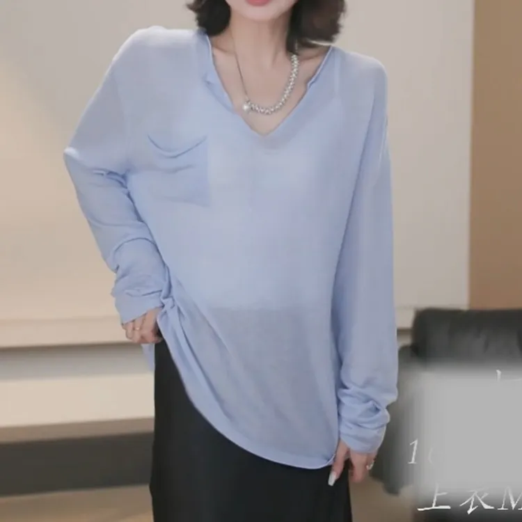 2025夏季新款休闲气质设计感百搭显瘦长袖上衣LK2504363