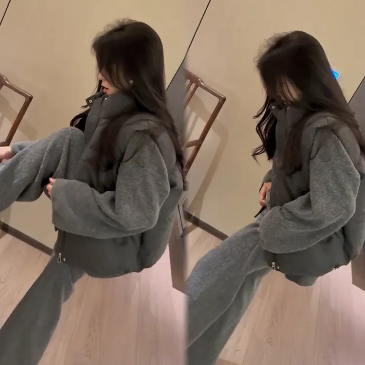 2025秋冬新款时尚显瘦气质网红高档套装女高级百搭宽松大码三件套