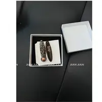 剪剪家【琥珀豹纹】秋冬日韩风女鸭嘴夹简约一字夹百搭发夹B3369