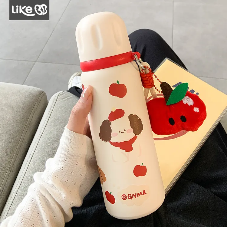 可爱保温杯女生高颜值水杯女新款2025带盖喝水办公室便携学生杯子