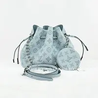 95新 LouisVuitton/路易威登 Bella 蓝色银扣月光女神水桶包/8221