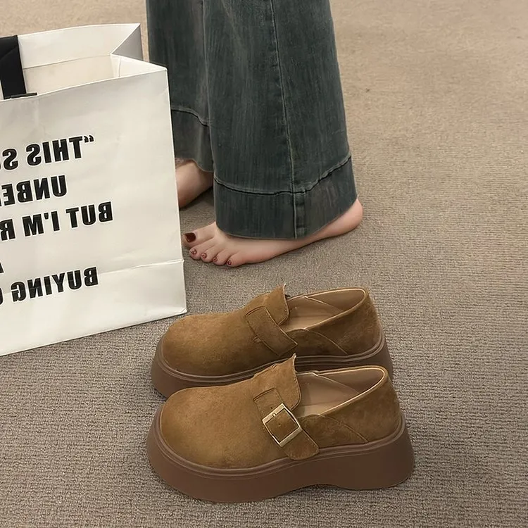 步狮登2025春季新款勃肯鞋柔软舒适百搭软底增高厚底两穿女鞋舒适