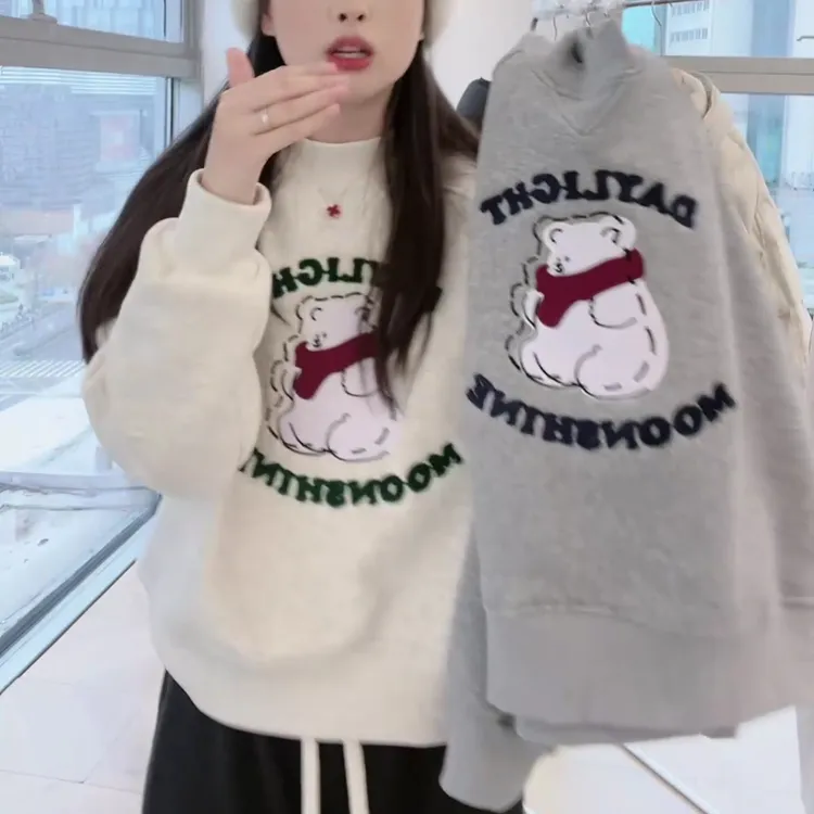 加绒加厚款冬季韩版加绒卫衣LK2501082