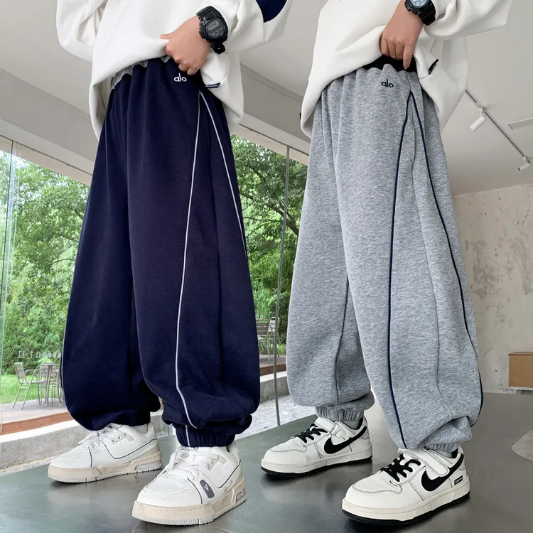 男童裤子春秋新款男大童卫裤休闲儿童卫裤运动长裤胖孩秋装季宽松