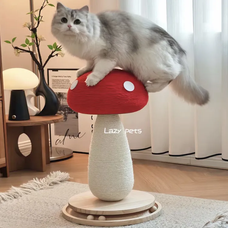 红蘑菇剑麻猫抓板耐抓耐磨不掉屑猫咪磨爪猫爬架玩具